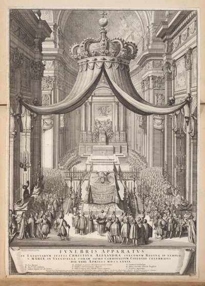 Funeral de Cristina, Reina de Suecia Aparato Funebris (...) (título sobre objeto) de Nicolas Dorigny