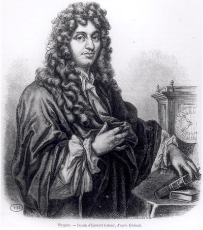 Christian Huyghens (1629-95) grabado por Edouard Garnier de Nicolas Etienne Edelinck