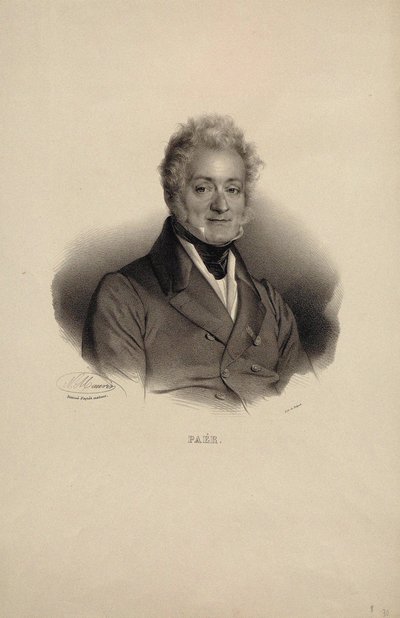 Retrato del Compositor Ferdinando Paer 1771-1839 de Nicolas Eustache Maurin