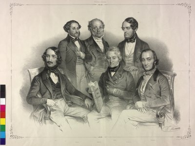 Cuadro con imágenes de Henry Wilhelm Ernst famoso violinista (litografía) de Nicolas Eustache Maurin