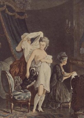 Vistiéndose (grabado) de Nicolas Francois Regnault