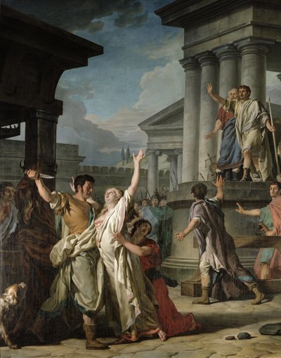 Virginius a punto de matar a su hija, 1783 de Nicolas Guy Brenet