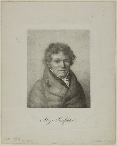 Retrato de Alois Senefelder de Nicolas Henri Jacob