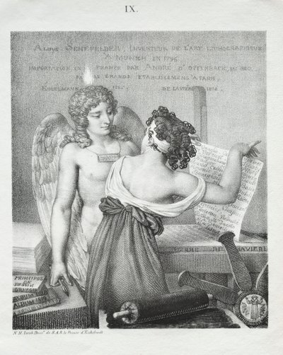 El genio de la litografía, 1819 de Nicolas Henri Jacob
