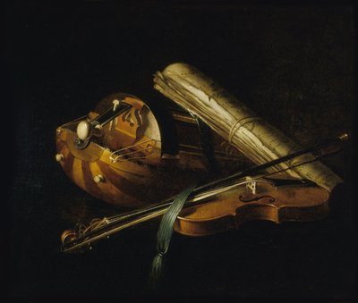 Naturaleza muerta con instrumentos musicales, 1756 de Nicolas Henri Jeaurat de Bertry