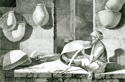 Fabricante de esteras y tejedor de cestas de Nicolas Jacques (after) Conte