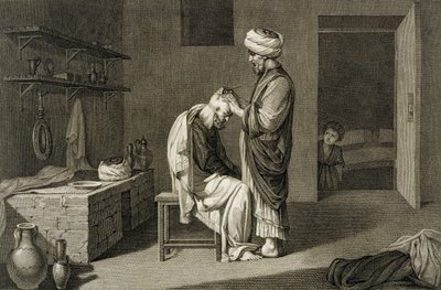El barbero, del Volumen II Artes y Oficios de 