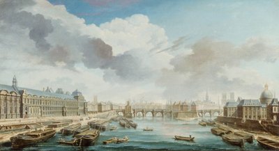 Le Louvre, le Pont-Neuf et le Collège des Quatre-Nations, 1755 de Nicolas Jean Baptiste Raguenet