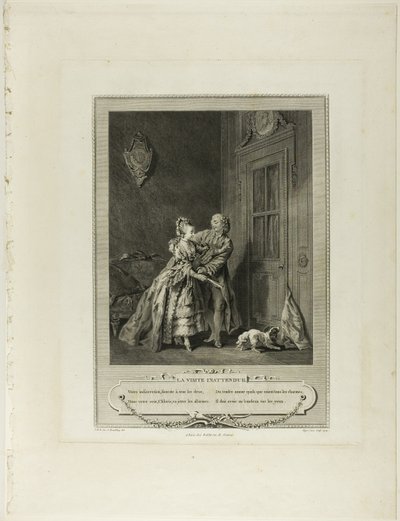 Llamada inesperada, de Monument du Costume Physique et Moral de la fin du Dix-huitième siècle de Nicolas Joseph Voyez