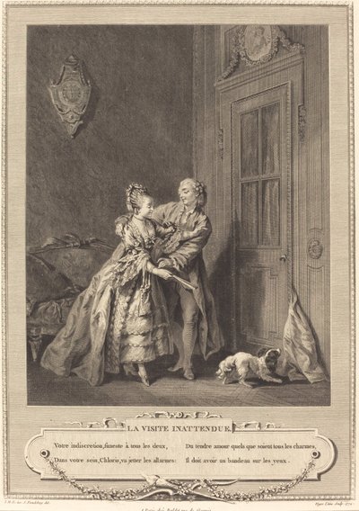 La visita inesperada de Nicolas Joseph Voyez after Sigmund Freudenberger