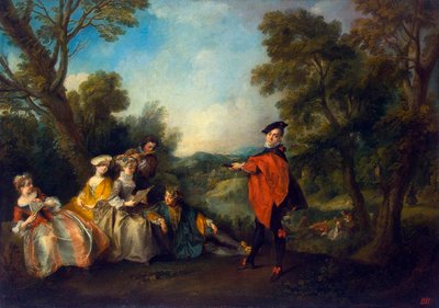 Concierto en el parque, 1720-1743 de Nicolas Lancret