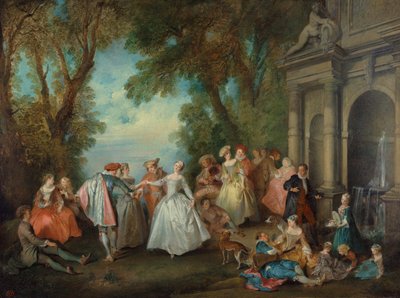 Bailar ante una fuente de Nicolas Lancret