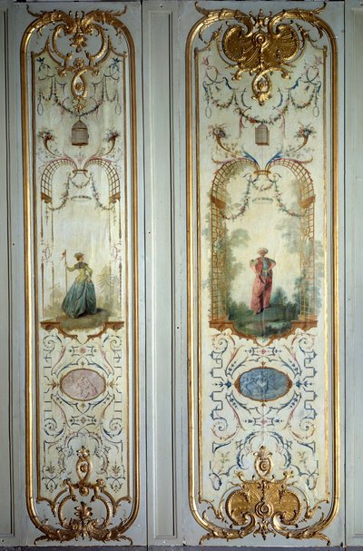 Panel pintado del Hotel de Peyrenc realizado por Nicolas Lancret (1690-1743) 1725 París, Artes Decorativas de Nicolas Lancret
