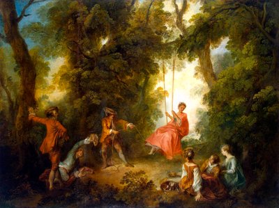 El columpio, 1730s de Nicolas Lancret