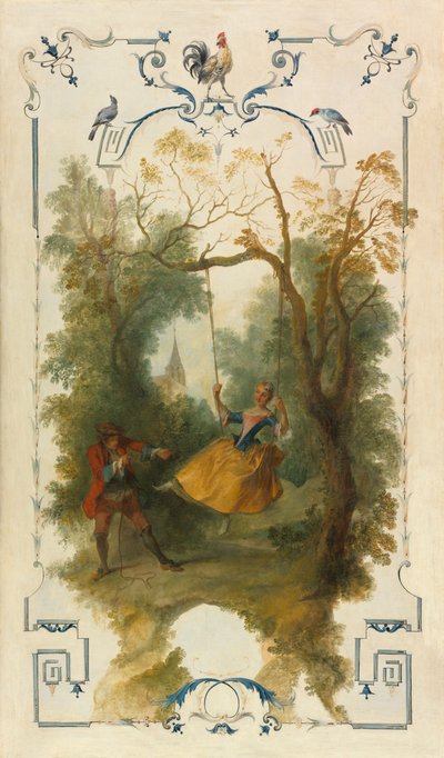 El columpio, c.1723-27 (óleo sobre lienzo) de Nicolas Lancret