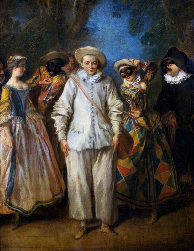 Los actores de la comedia italiana de Nicolas Lancret