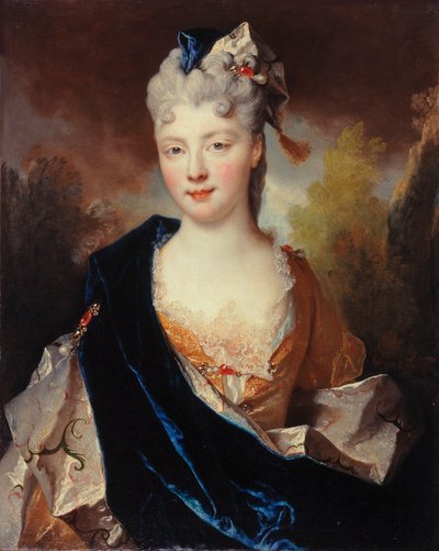 Retrato de Marie Anne de Bourbon-Condé 1678-1718, Duquesa de Vendôme, 1714 de Nicolas Largillière de