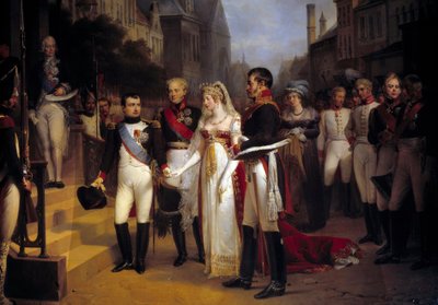 El emperador Napoleón Bonaparte recibió a la reina Luisa de Prusia en Tilsit el 6/07/1807 de Nicolas Louis Francois Gosse