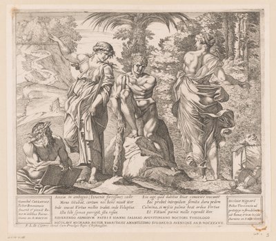 Hércules entre la virtud y el vicio de Nicolas Mignard