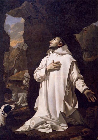 San Bruno rezando en el desierto, de Nicolas Mignard (1606-1668), óleo sobre lienzo, 220x1445 cm de Nicolas Mignard