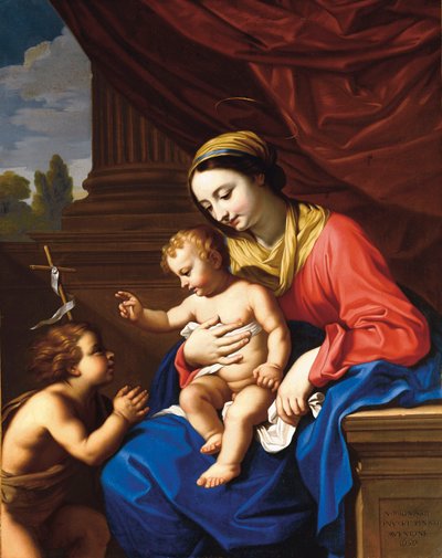 La Virgen y el Niño con San Juan Bautista, 1650 de Nicolas Mignard