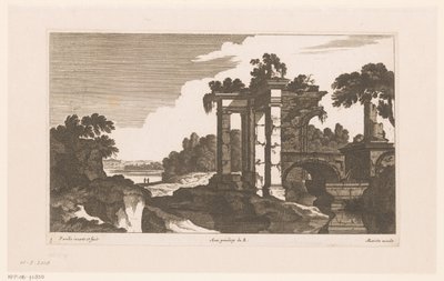Paisaje con ruinas antiguas de Nicolas Perelle