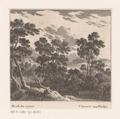 paisaje con arboles de Nicolas Perelle