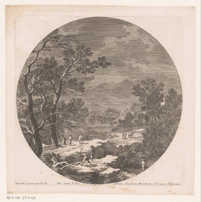 Paisaje con trabajadores forestales de Nicolas Perelle
