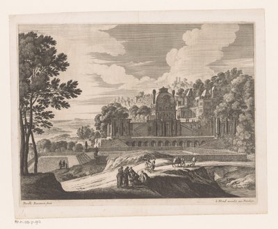paisaje con castillo de Nicolas Perelle