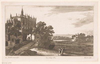 paisaje con catedral de Nicolas Perelle