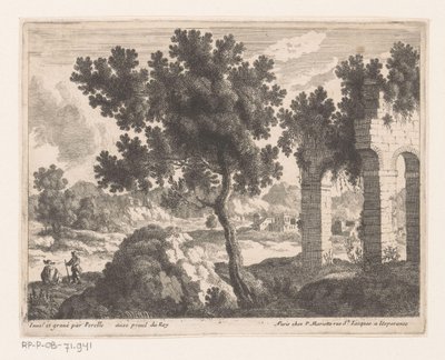 Paisaje con ruinas con arcos de Nicolas Perelle