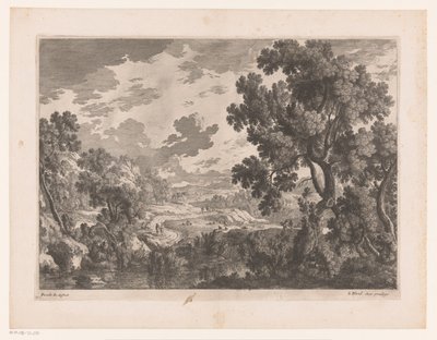 Paisaje de río con camino sinuoso de Nicolas Perelle