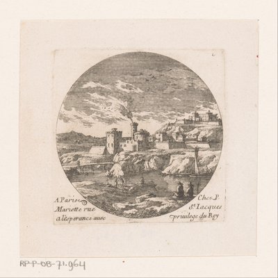 Ciudad fortificada con torre de Nicolas Perelle