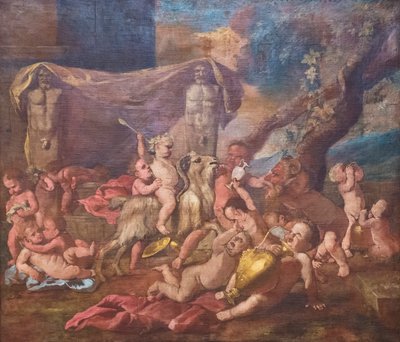 Baccanale (óleo sobre lienzo) de Nicolas Poussin