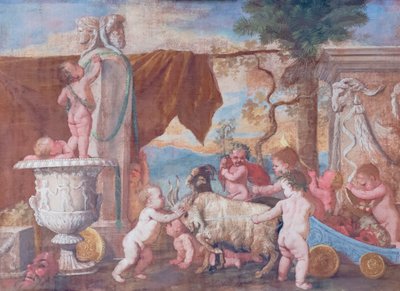 Bacanal con querubines de Nicolas Poussin