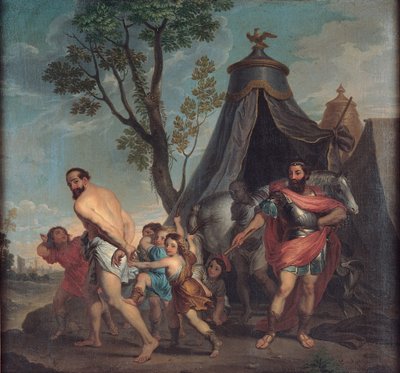 Camilo y el maestro de escuela de Falerii, 1635-1640 de Nicolas Poussin