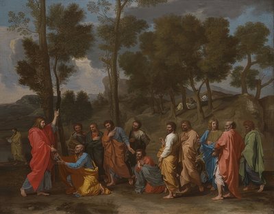 El Sacramento de la Ordenación (Cristo entrega las llaves a Pedro) de Nicolas Poussin
