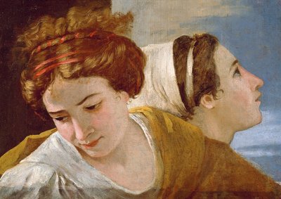 (detalle) La adoración del becerro de oro, antes de 1634 de Nicolas Poussin