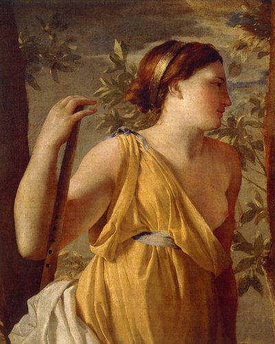 Inspiración del poeta (detalle) circa 1630 de Nicolas Poussin