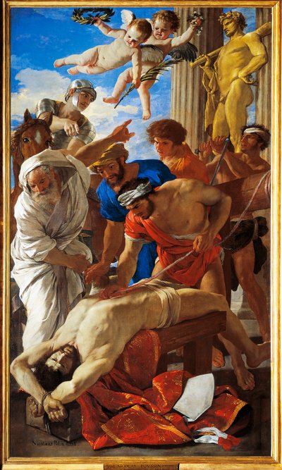 Italia, Roma, Martirio de San Erasmo de Nicolas Poussin