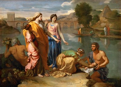 Moisés Salvado del Agua de Nicolas Poussin
