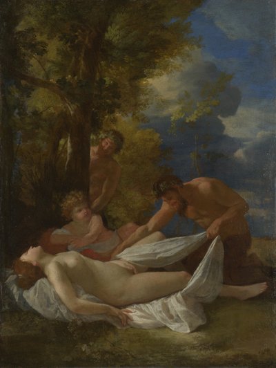 Ninfa con sátiros, ca 1627 de Nicolas Poussin