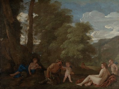Ninfas y un sátiro, o Amor Vincit Omnia de Nicolas Poussin