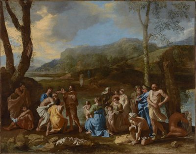San Juan bautizando en el Jordán de Nicolas Poussin