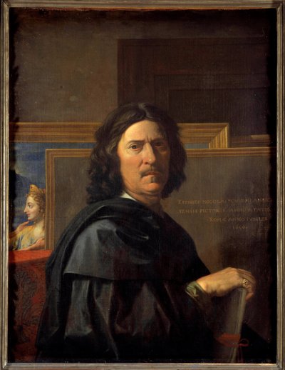 Autorretrato a los 56 años Pintura de Nicolas Poussin de Nicolas Poussin