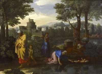 El Hallazgo de Moisés de Nicolas Poussin