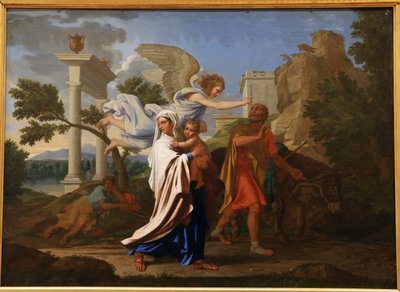 La huida a Egipto, 1657 de Nicolas Poussin