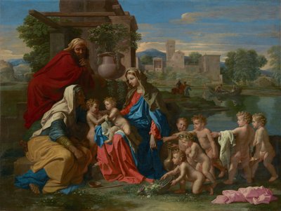 La Sagrada Familia, c.1651 (óleo sobre lienzo) de Nicolas Poussin