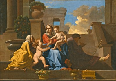La Sagrada Familia en los Escalones, 1648 de Nicolas Poussin