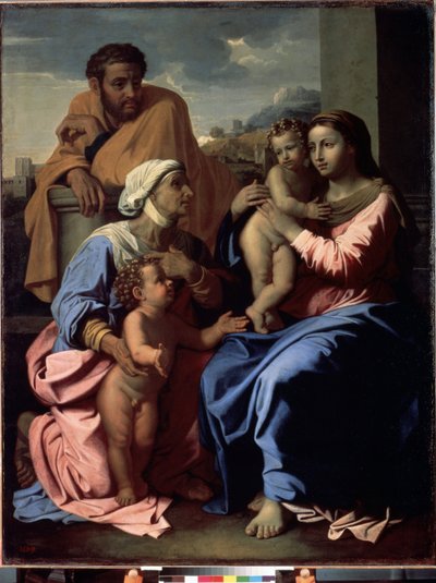 La Sagrada Familia con Juan el Bautista y Santa Isabel de Nicolas Poussin